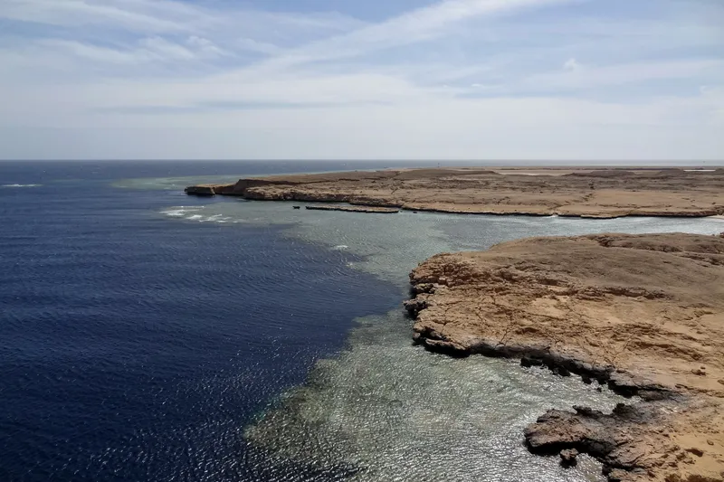 Colourful coral reef landscape at Ras Mohammed in the Egyptian Red Sea