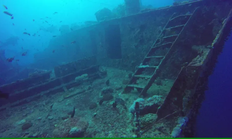 The SS Thistlegorm wreck on the seabed of the northern Red Sea